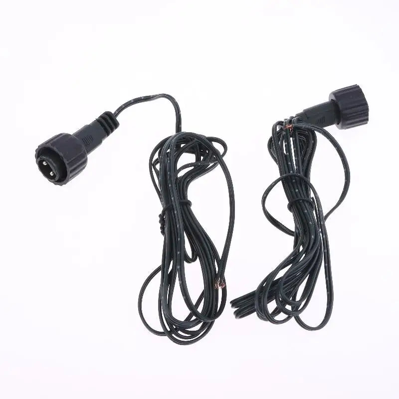 Outdoor Solar Light Waterproof Extension Cable For Solar Panel 2Pin LED Connector Male 2 Meters Black 2Pin Plug Connector Wire Peaceful Pleasures Health and Wellness