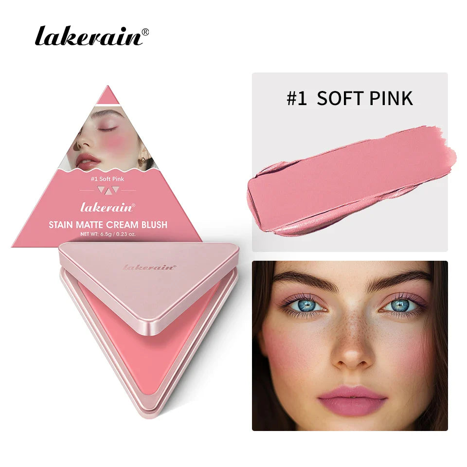 Lakerain 2-in-1 Cream & Powder Blush – High Pigment, Long-Lasting