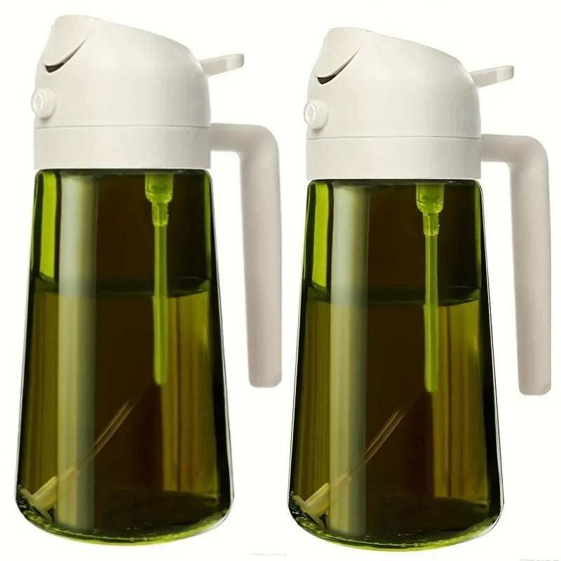 2-in-1 Oil Spray & Pour Bottle | 500ml Olive Oil Dispenser