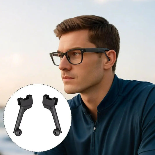 All-Day Comfort Black Wireless Stereo Earbuds 1 Pair Skyler Glasses Sound Concentrator For Meta Ray Ban Glasses Sound Guide Tube Peaceful Pleasures Health and Wellness