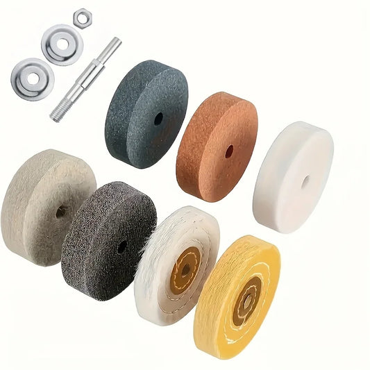 8-Piece 3-Inch Grinding Polishing Wheels Mini Bench Grinder Perfect Peaceful Pleasures Health and Wellness 8PCS