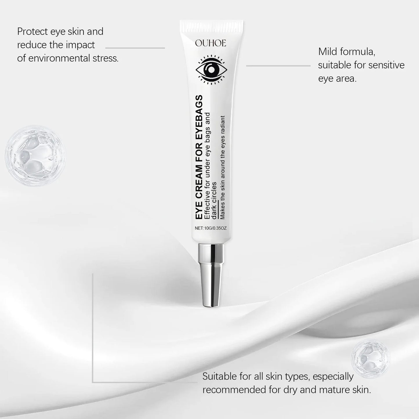 Ouhoe Eye Cream for Dark Circles, Puffiness & Wrinkles