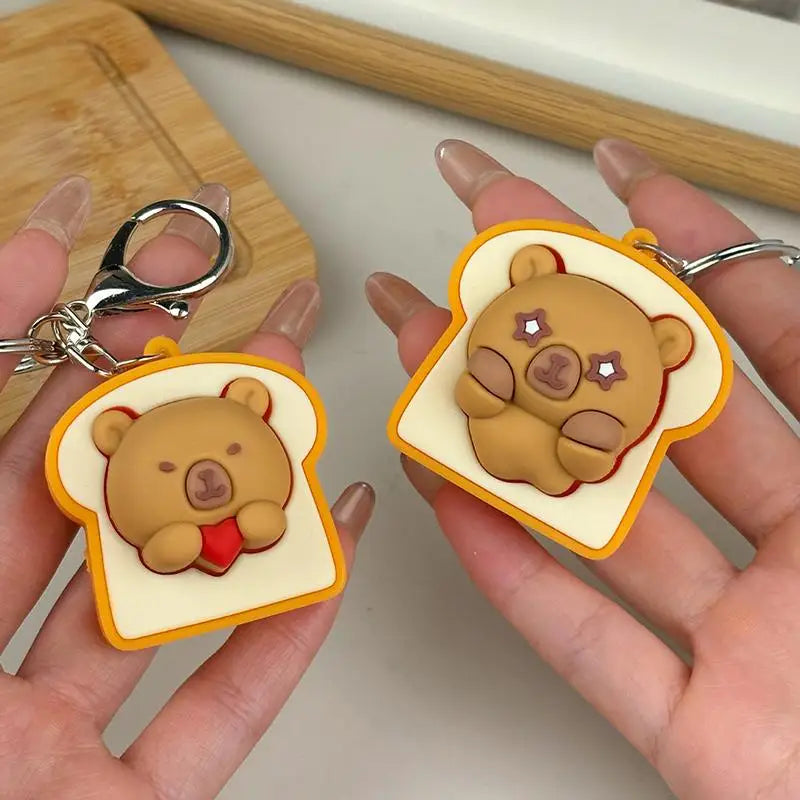 Cute Squishy Clicker Keychain – Slow Rebound Fidget Toy Pendant