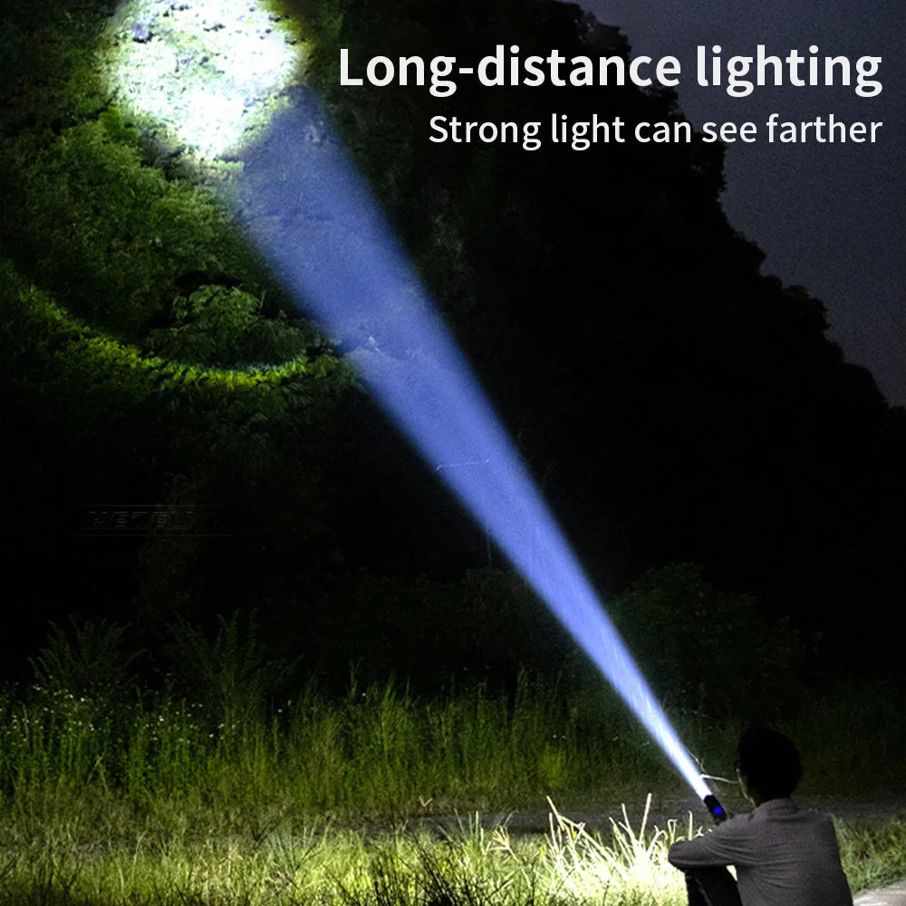 USB Rechargeable LED Flashlights High Lumens Handheld Light Waterproof for Emergence Hiking Outdoor Emergence Searchlight Peaceful Pleasures Health and Wellness