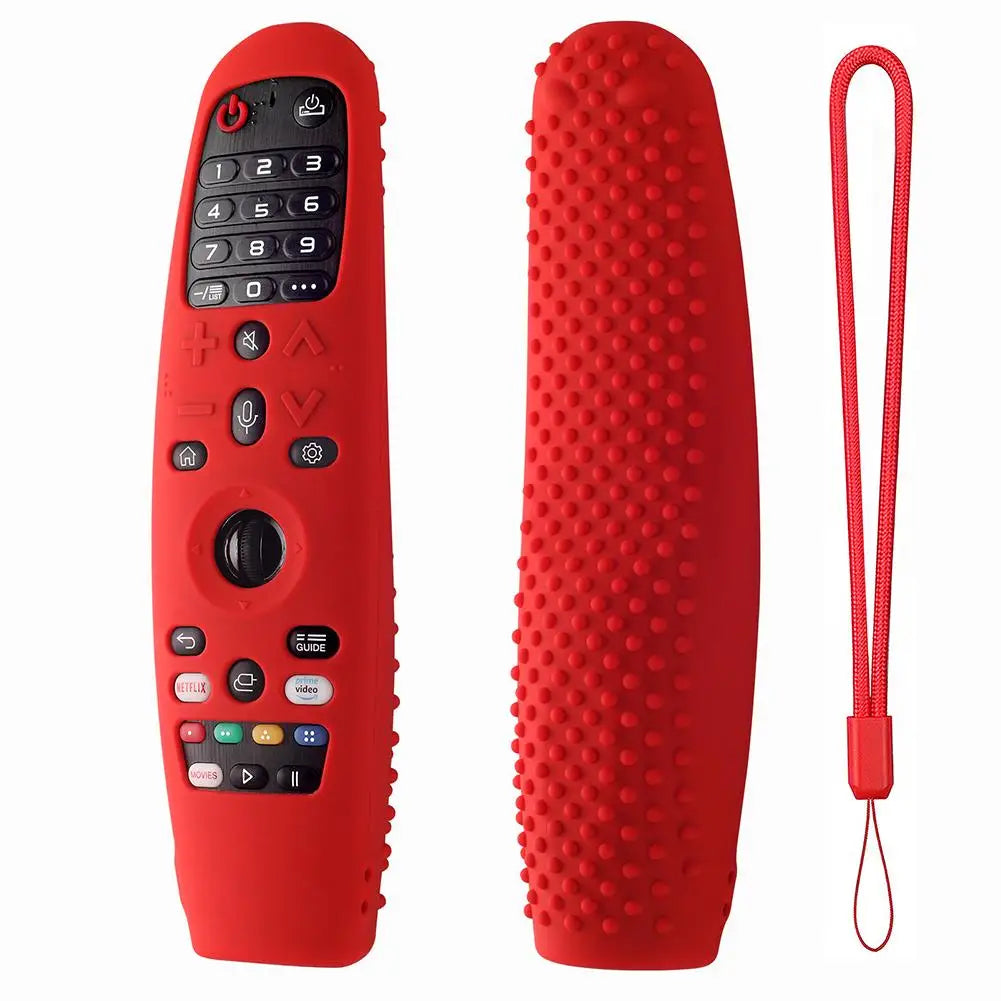 New For LG Smart TV AN-MR650A600 20GA 19BA Remote Control Case Soft Silicone Protective Cover Compatible Replacement Accessories Peaceful Pleasures Health and Wellness red
