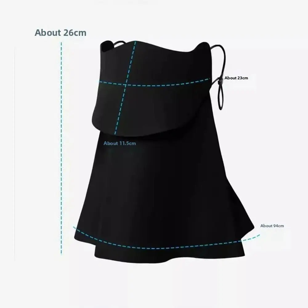 UPF 50+ Ice Silk UV Face Mask – Breathable 360° Sun Cover