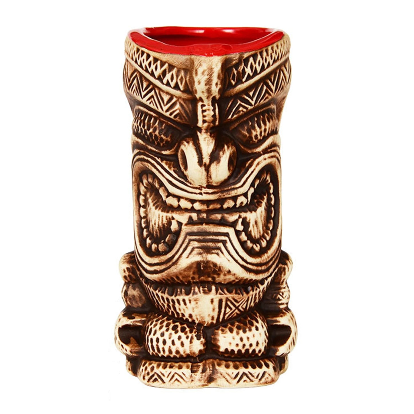 Hawaiian Cocktail Cups Creative Style Ceramic Mug Beer Beverage Tiki Mug Wine Mug Bar Tools Home Bar Party Drinkware Cups Peaceful Pleasures Health and Wellness T 350ML