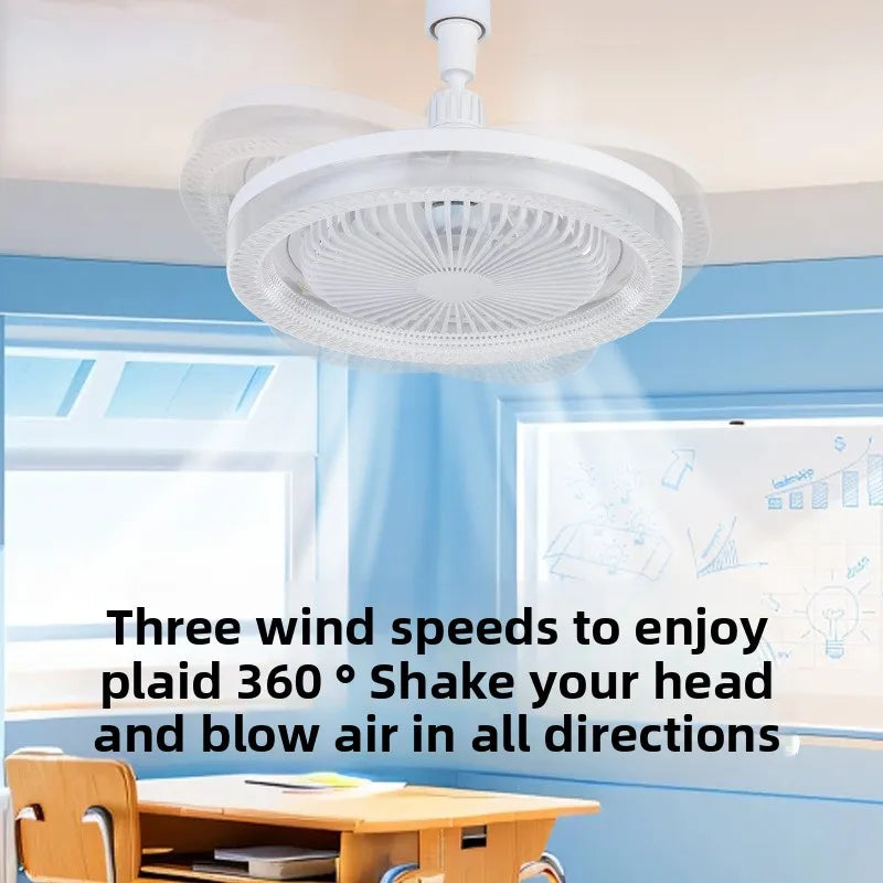 Lamp Fan With Remote Control Ceiling Light Vatilator Charging Fans Household All-in-one Living Room Lighting Indoor Ceiling Fan Peaceful Pleasures Health and Wellness