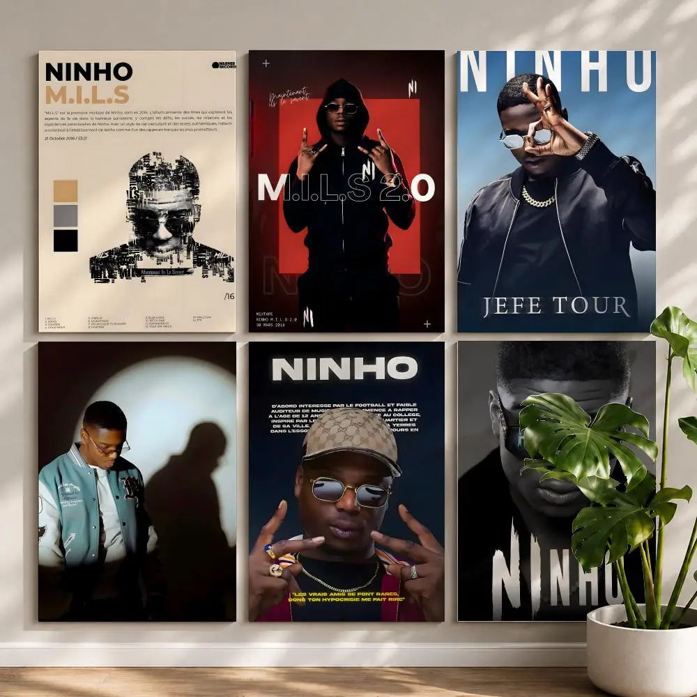Rapper N-NinhoS HD Self-Adhesive Waterproof Wall Art Poster Wall Art Poster Peaceful Pleasures Health and Wellness