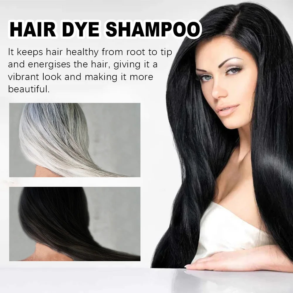 Black Hair Dye Shampoo 3-in-1 | Natural Herbal Formula 100ml