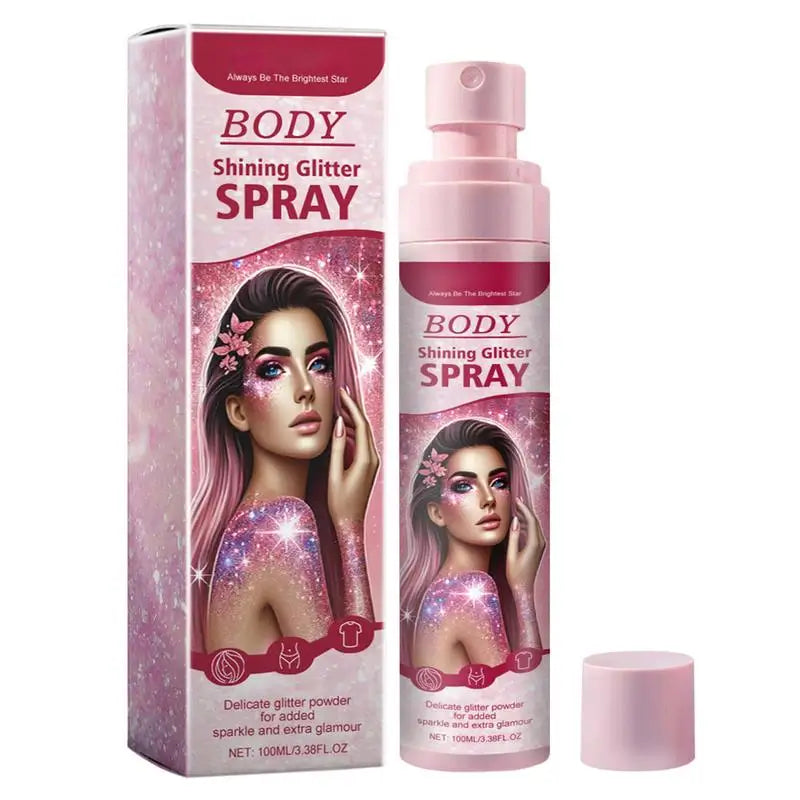 Disaar Glitter Spray for Hair & Body – Washable Shimmer