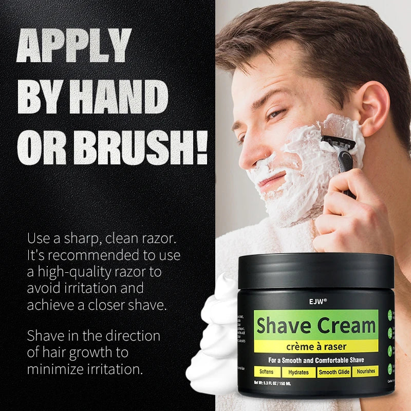 Men's Luxury Sandalwood Shaving Cream – Smooth Rich Lather Soap