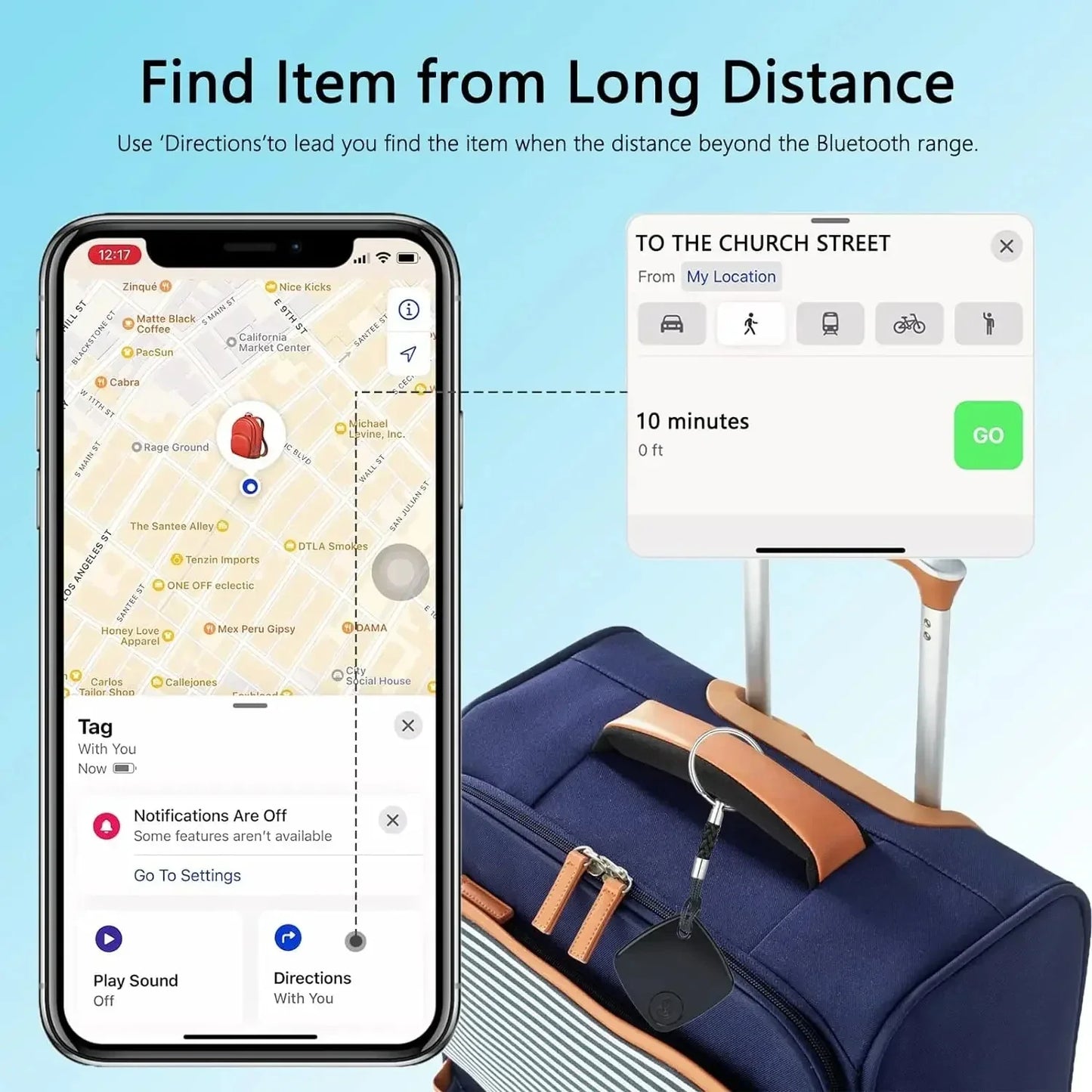 GGBEE Bluetooth Tracker – Find My App, Keys & Kids Finder