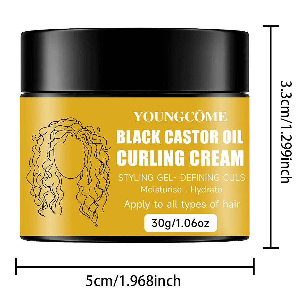 Black Castor Oil Hair Conditioner – Moisturizing Curl Treatment Hair Conditioner Peaceful Pleasures Health and Wellness 30G