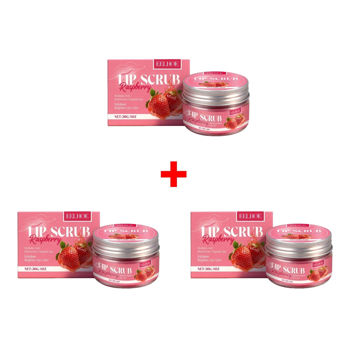 Eelhoe Strawberry Lip Scrub – Exfoliate, Moisturize & Brighten