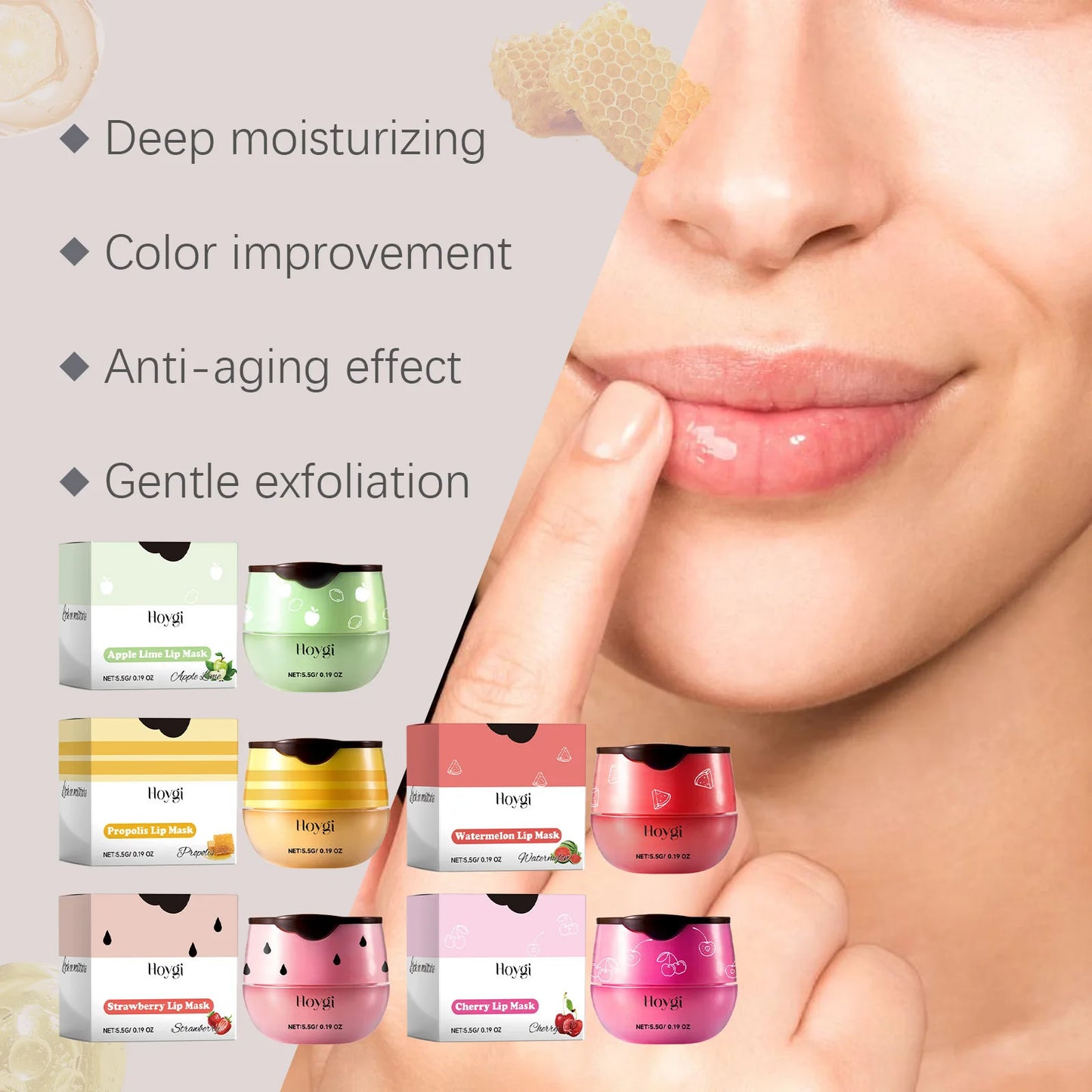 Lip Mask Fade Lip Lines Remove Dead Skin Anti-cracking Dryness Peeling Repair Plumper Bleach Nourish Moisturizing Lip Care Cream Peaceful Pleasures Health and Wellness