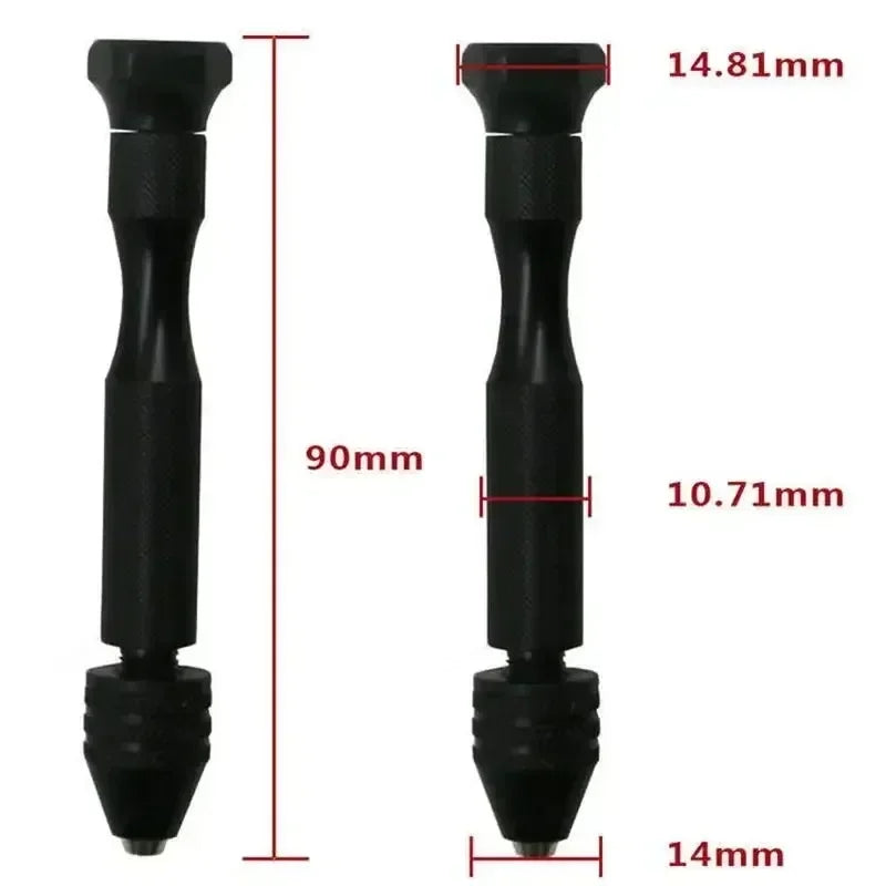 Mini Tool Set with Black Hand Twist Drill 10Pcs Fried Dough Twists Drill for Woodworking Drilling Rotary Wood Holes Tools Peaceful Pleasures Health and Wellness