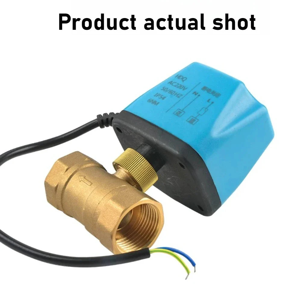 Copper Electric Ball Valve DN15–DN50 | 12V 24V 220V