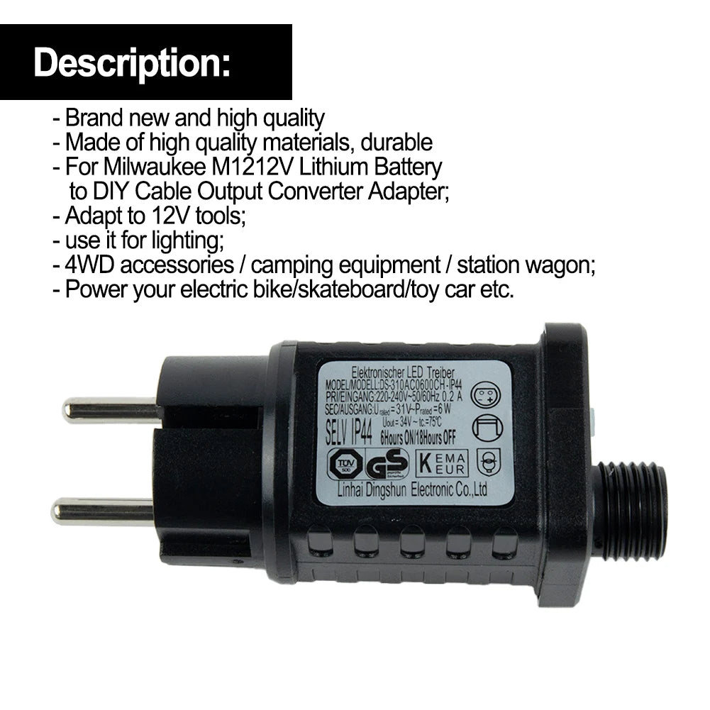 Transformer String Lights 6W 31V LED Timer Power Supplies Adapter