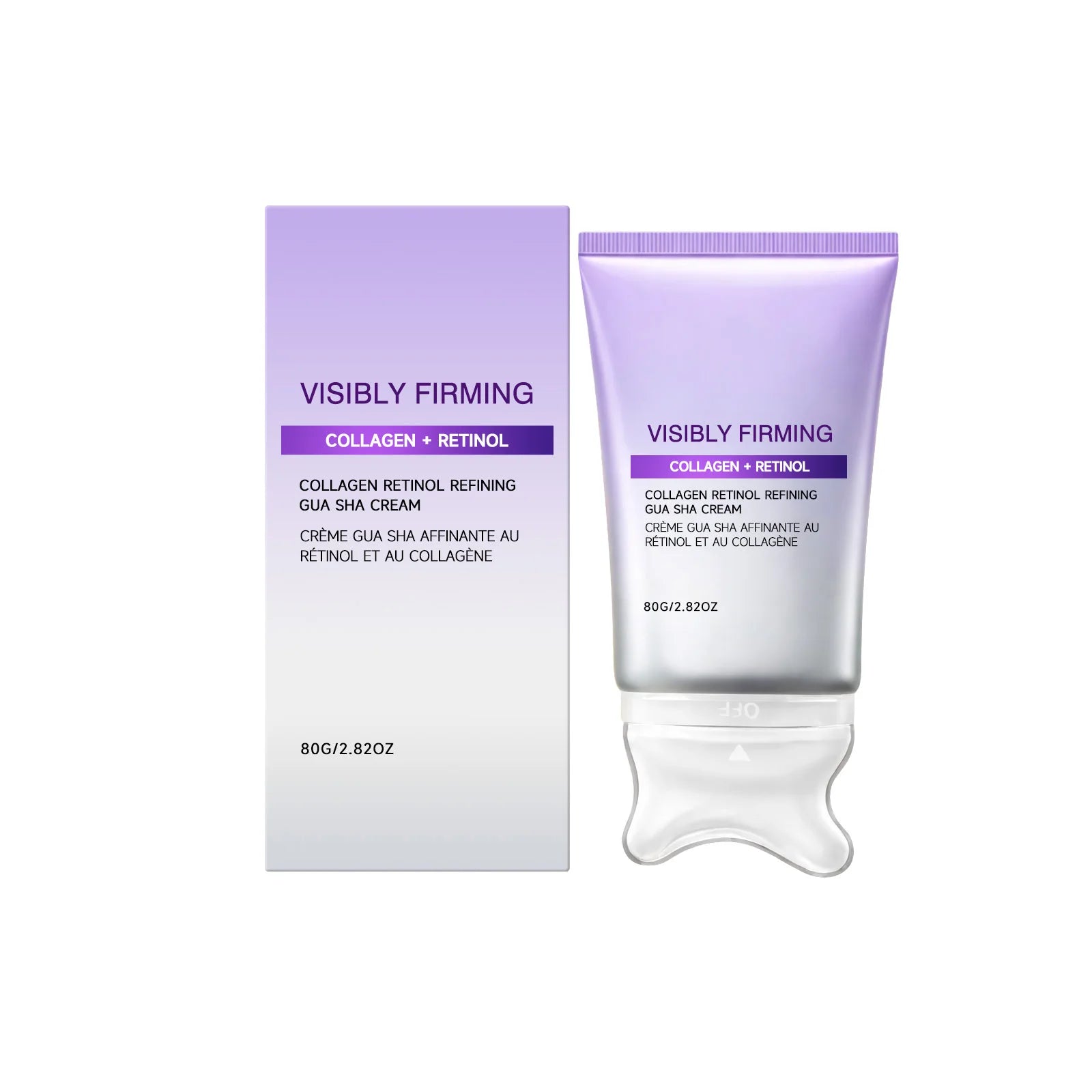 Instant Lifting Face Cream Sculpting Contour Gua Sha Cream Retinol Collagen Lift Sagging Skin Face Cheek Neck Scraping Therapy Peaceful Pleasures Health and Wellness 80g boxed