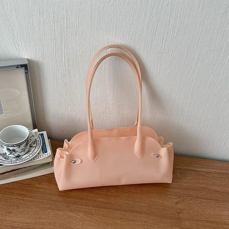 Women's Transparent PVC Bucket Tote Shoulder Handbag | JETTING