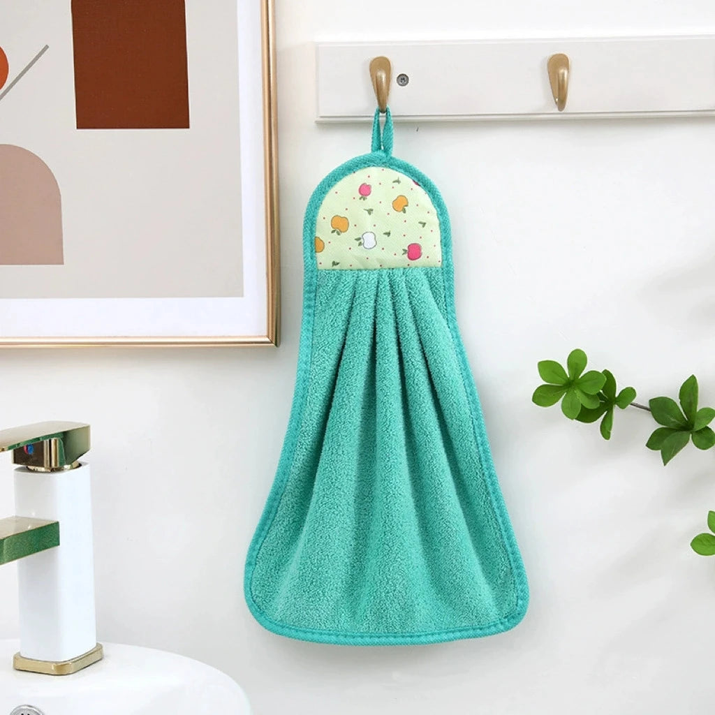 Coral Velvet Hand Towel – Soft Absorbent Bath & Kitchen Cloth