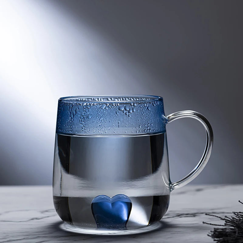 Love Gradient Glass Couple Mug 400ml – Romantic Gift Idea