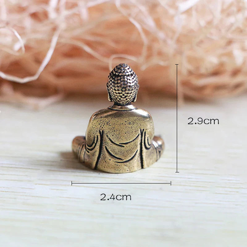 Pure Copper Buddha Figurine – Shakyamuni Home & Car Decor