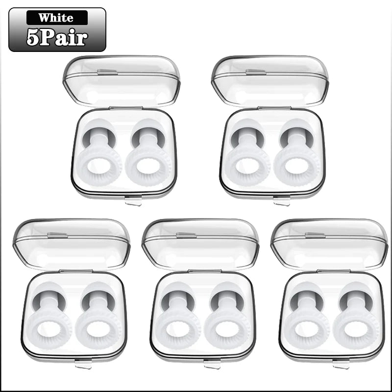 20 Pairs Silicone Noise Blocking Earplugs for Sleep & Study