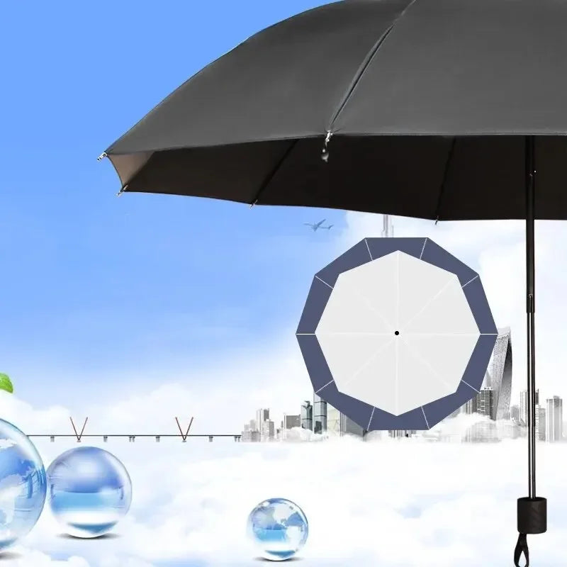 130cm Large Windproof Umbrella | 10-Bone Frame, UPF 40+