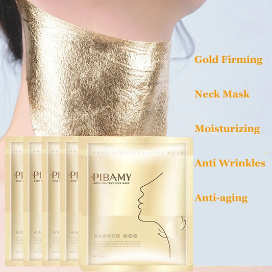 LUXURYTO Gold Firming Neck Mask – Moisturizing Anti-Aging Neck Sheet Mask Peaceful Pleasures Health and Wellness 001