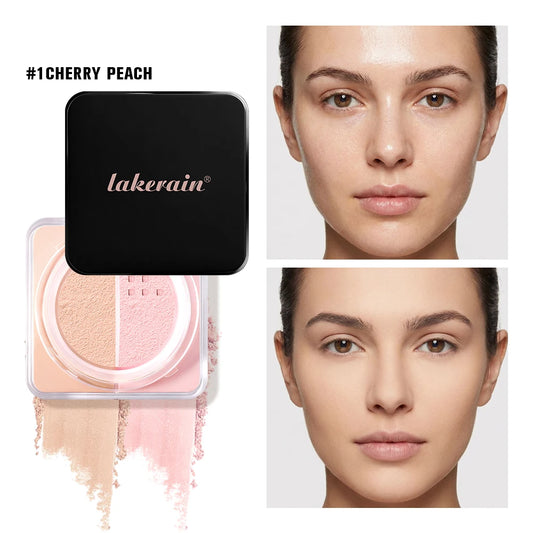 Bake Loose Powder Brightening&Correcting Duo brightening and correcting Blurred Pores Matte Long-Lasting Setting Powder Makeup Peaceful Pleasures Health and Wellness