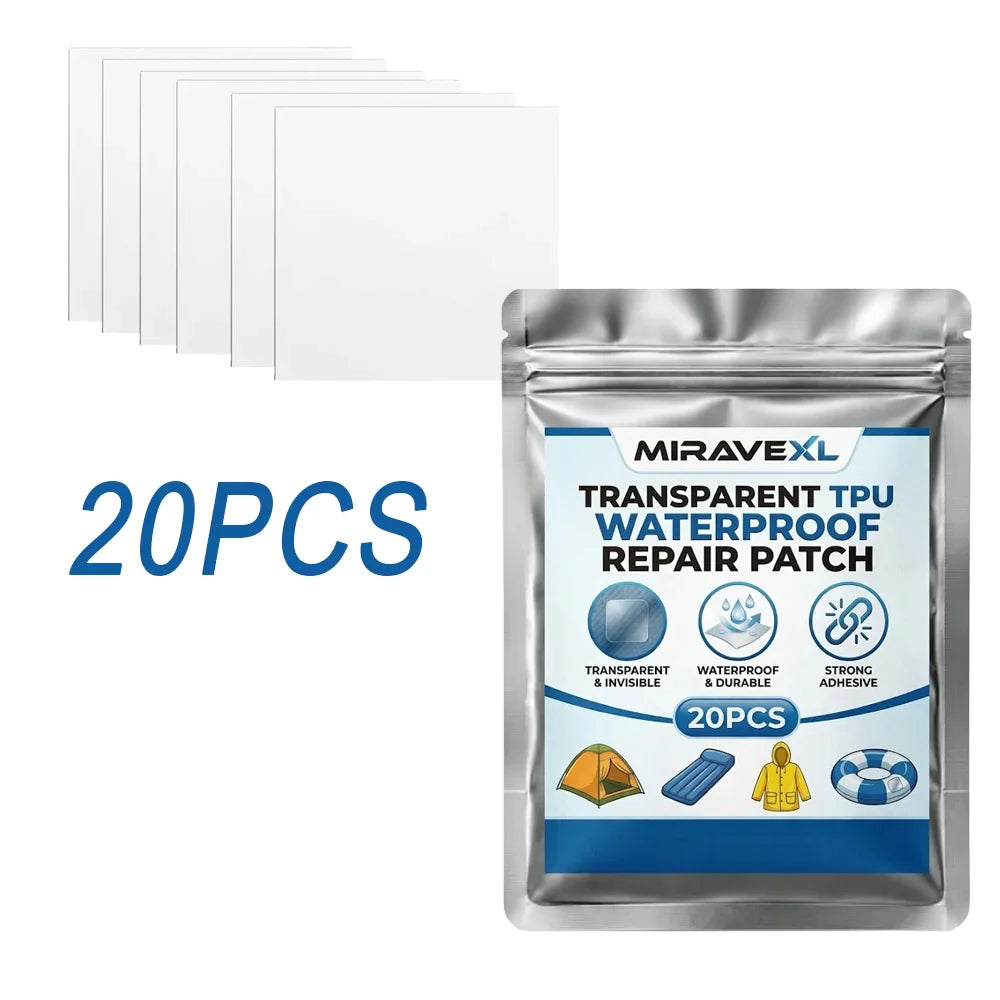 MIRAVEXL Clear TPU Waterproof Repair Patches 10/20 Pack