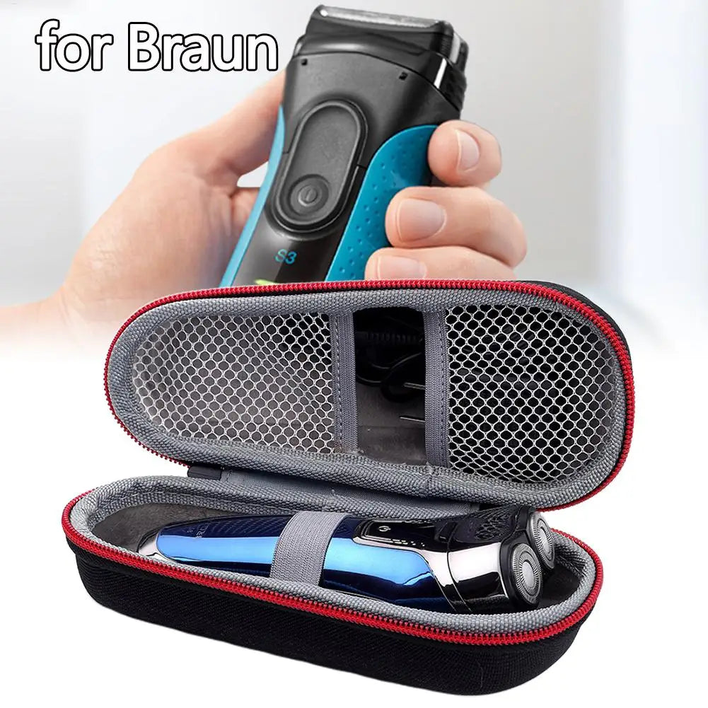Razor Shaver Case Box Bag Electric Razor Storage Bag Box Waterproof EVA Hard Travel Portable Shaver Protective Storage Case Peaceful Pleasures Health and Wellness