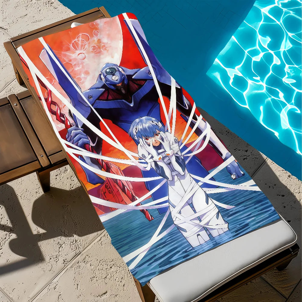 Rei EVA Anime Quick-Dry Beach Towel | Soft Microfiber Pool Towel Anime Beach Towel Peaceful Pleasures Health and Wellness z3 STJ40x70CM