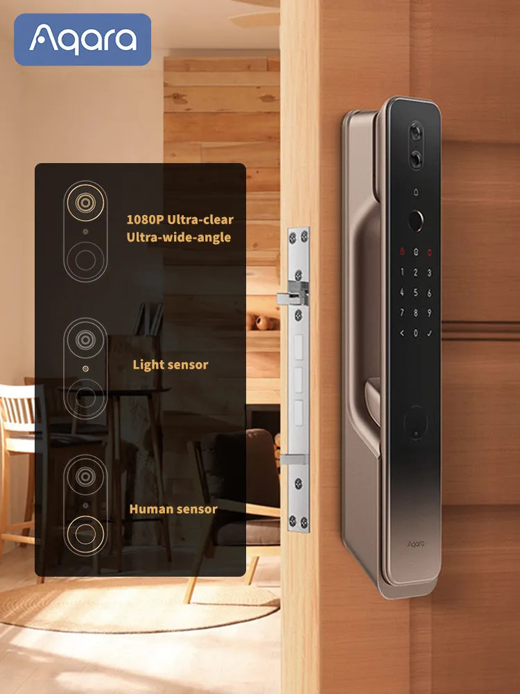 Aqara Smart Door Lock H100 Automatic Cat Eye Zigbee Body Light Sensor NFC Bluetooth Fingerprint Unlock For Homekit Aqara App Peaceful Pleasures Health and Wellness
