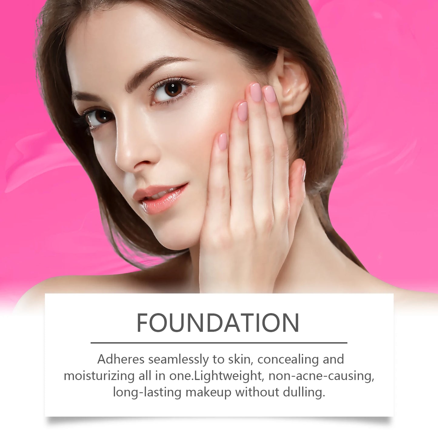 Peptide Moisturizing Foundation Make-Up Cream Concealer Oil-Control Full Coverage Hydrating Long Lasting Waterproof Base Makeup Peaceful Pleasures Health and Wellness