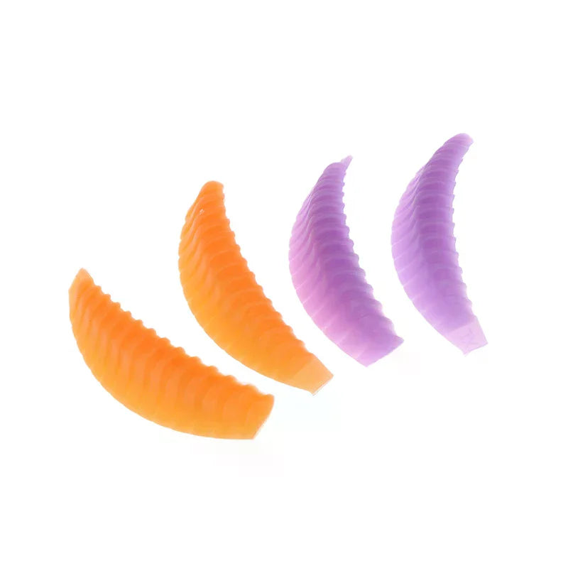 4Pairs Reusable Eyelash Lifting Pad Silicone Lamination Pad Vertical Stripe Perm Rods 3D Lashes Extension Curler Makeup Tool Peaceful Pleasures Health and Wellness