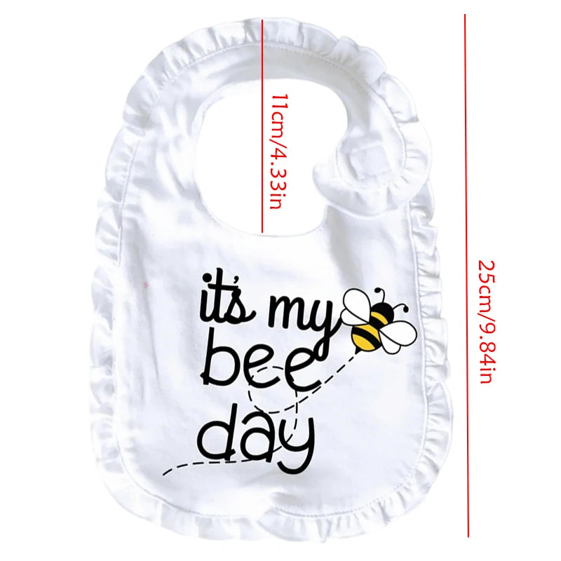 It's My Bee Day Ruffle Bib | Baby 1st Birthday Cake Smash Prop