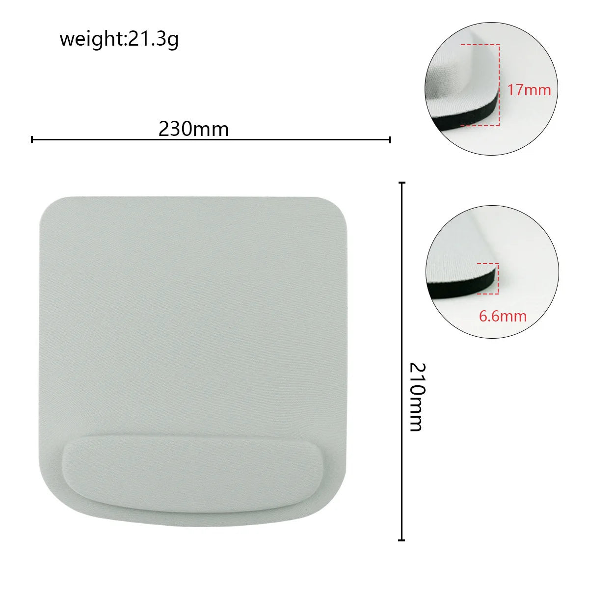 Computer Game Mouse Pad Environmental Eva Ergonomic Mousepad Wrist Pad Solid Color Comfortable Mouse Mats For Office Accessories Peaceful Pleasures Health and Wellness Grey