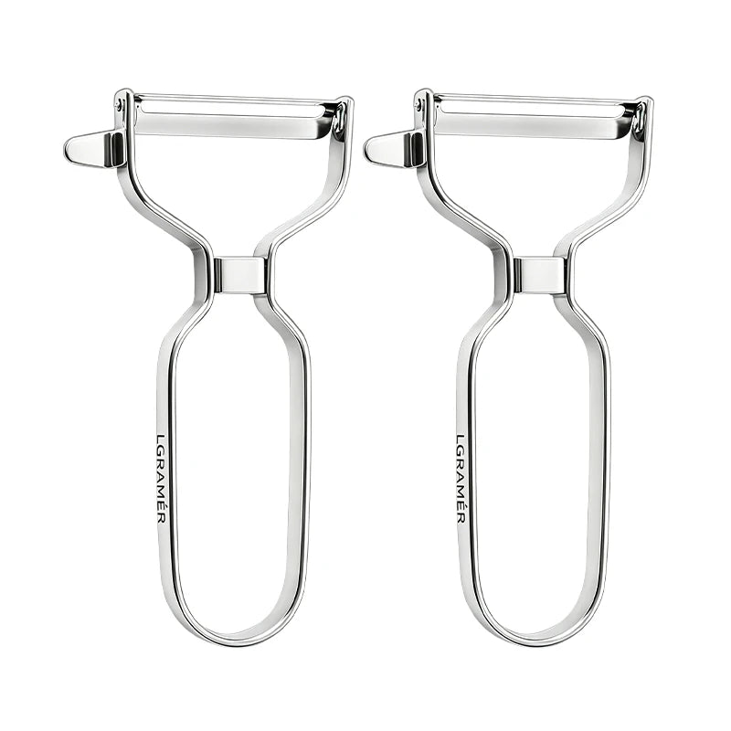 Professional Multi-Functional Y Stainless Steel Peeler, 90° Swivel Blade Vegetable Fruit Peeler for Kitchen, Easy to Clean Tools Peaceful Pleasures Health and Wellness small size-2pcs