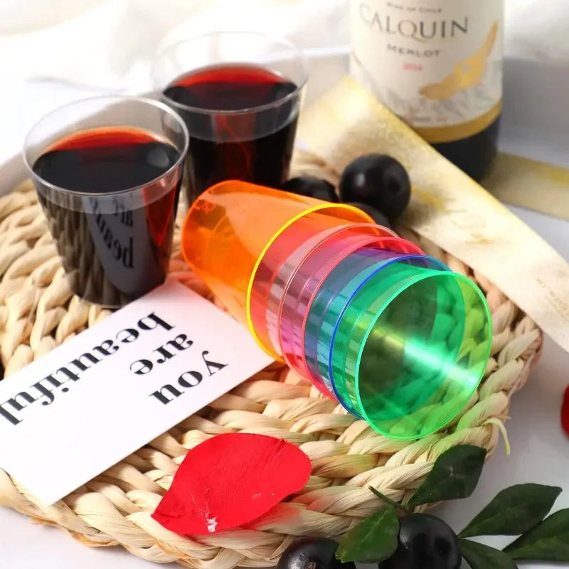 Clear Stackable Disposable Plastic Cups – Party Tumblers