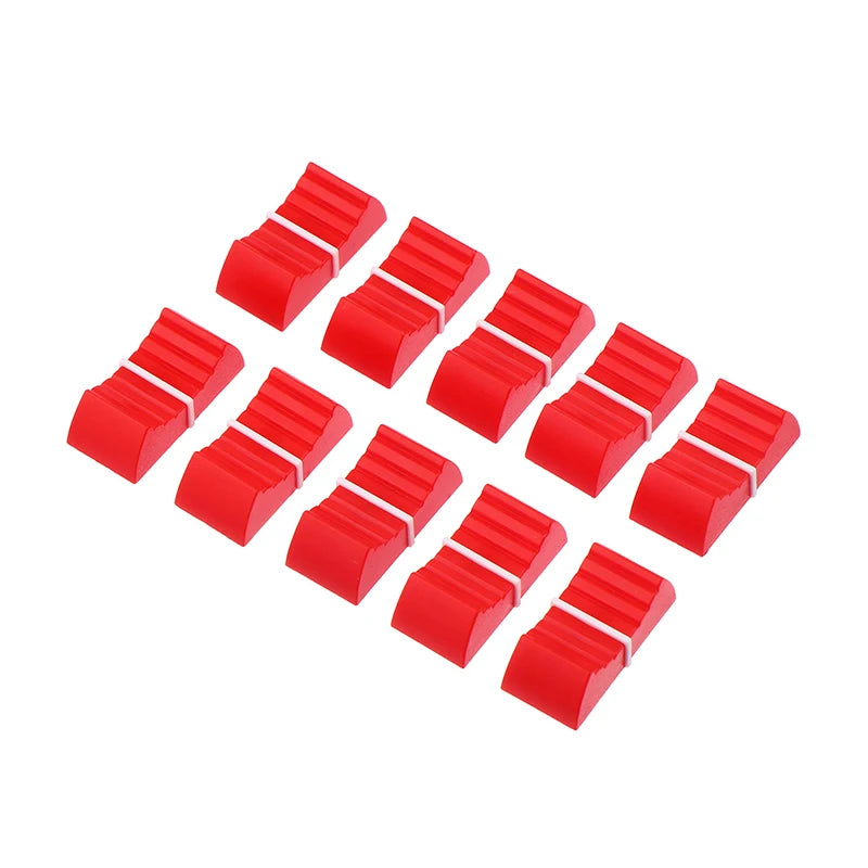Multicolor Plastic Mixer Push Key Cap Fader Knob Cap Touch Sensitive Slider Ribbed Mixer Desk Switch Knob Cap Length 24.5MM Peaceful Pleasures Health and Wellness Red Other