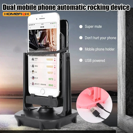 HOMEFISH Desk Walking Swing Shaker Mobile Phone Stand Holder Pedometer Brush Stepper For Phone Wiggler Counter Peaceful Pleasures Health and Wellness