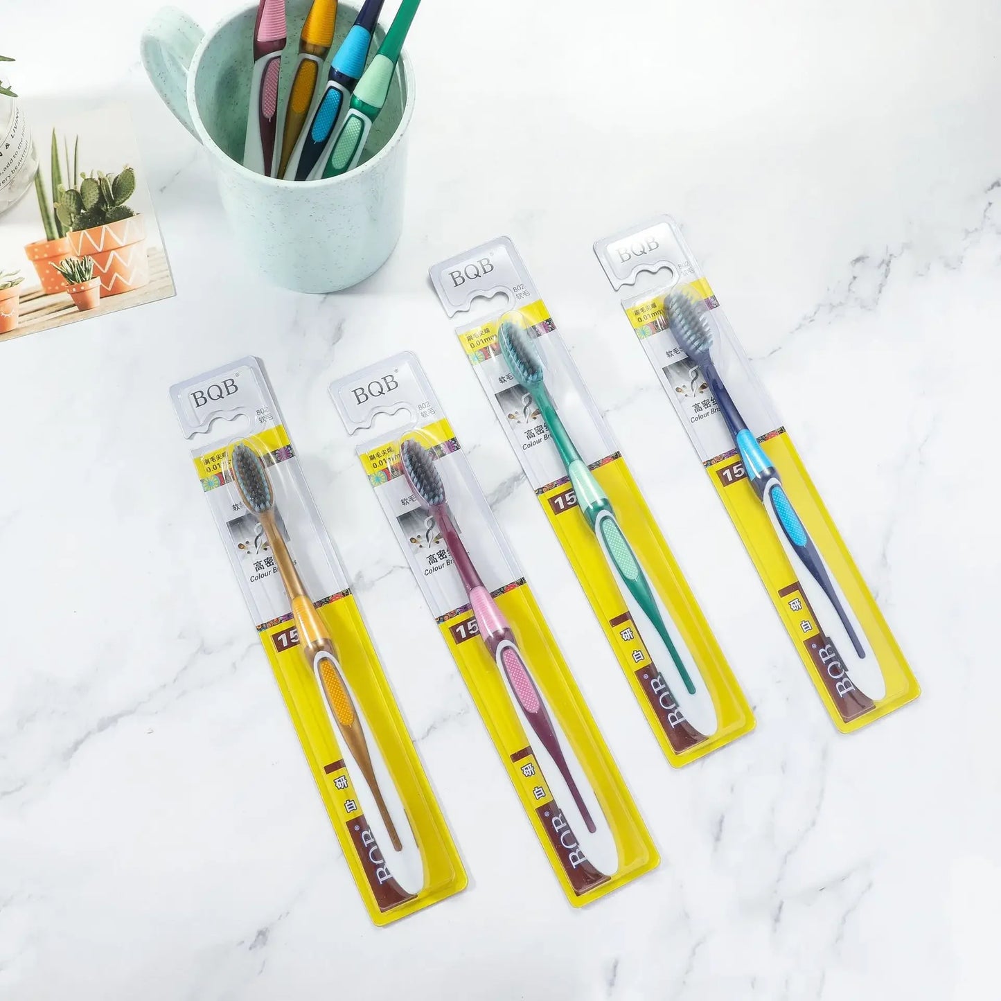 High-end toothbrush soft hair family pack combination pack ultra-fine soft bamboo charcoal nano couple men and women special Peaceful Pleasures Health and Wellness random-1pcs