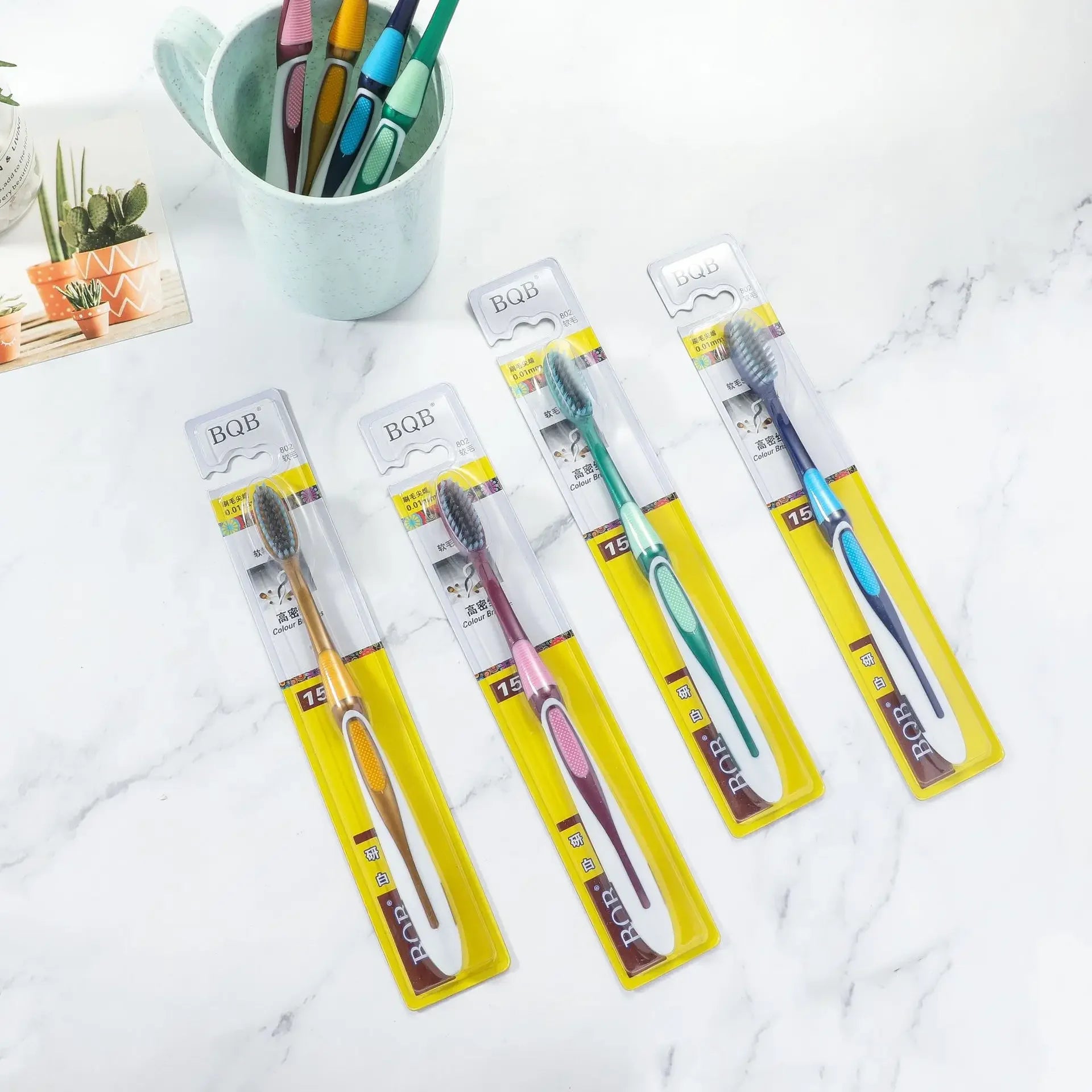 High-end toothbrush soft hair family pack combination pack ultra-fine soft bamboo charcoal nano couple men and women special Peaceful Pleasures Health and Wellness random-1pcs