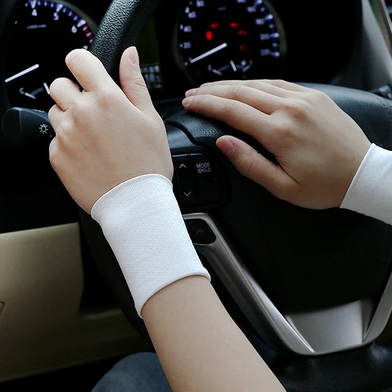 Ice Silk Cooling Wrist Bands – Breathable Sports Sweatbands
