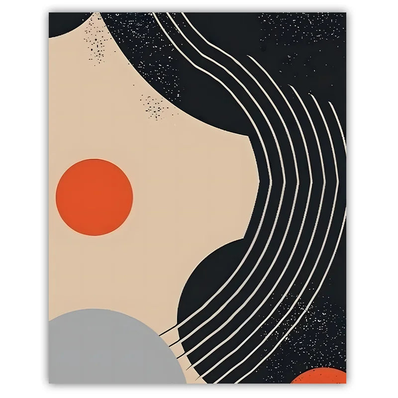 Abstract Geometric Minimalist Canvas Wall Art | Modern Poster Canvas Wall Art Print Peaceful Pleasures Health and Wellness 02 50x70cm NoFrame China Mainland