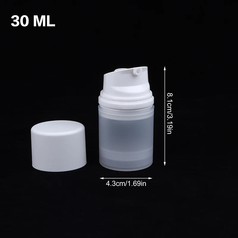 Frosted Refillable Travel Pump Bottle | Airless Lotion Dispenser