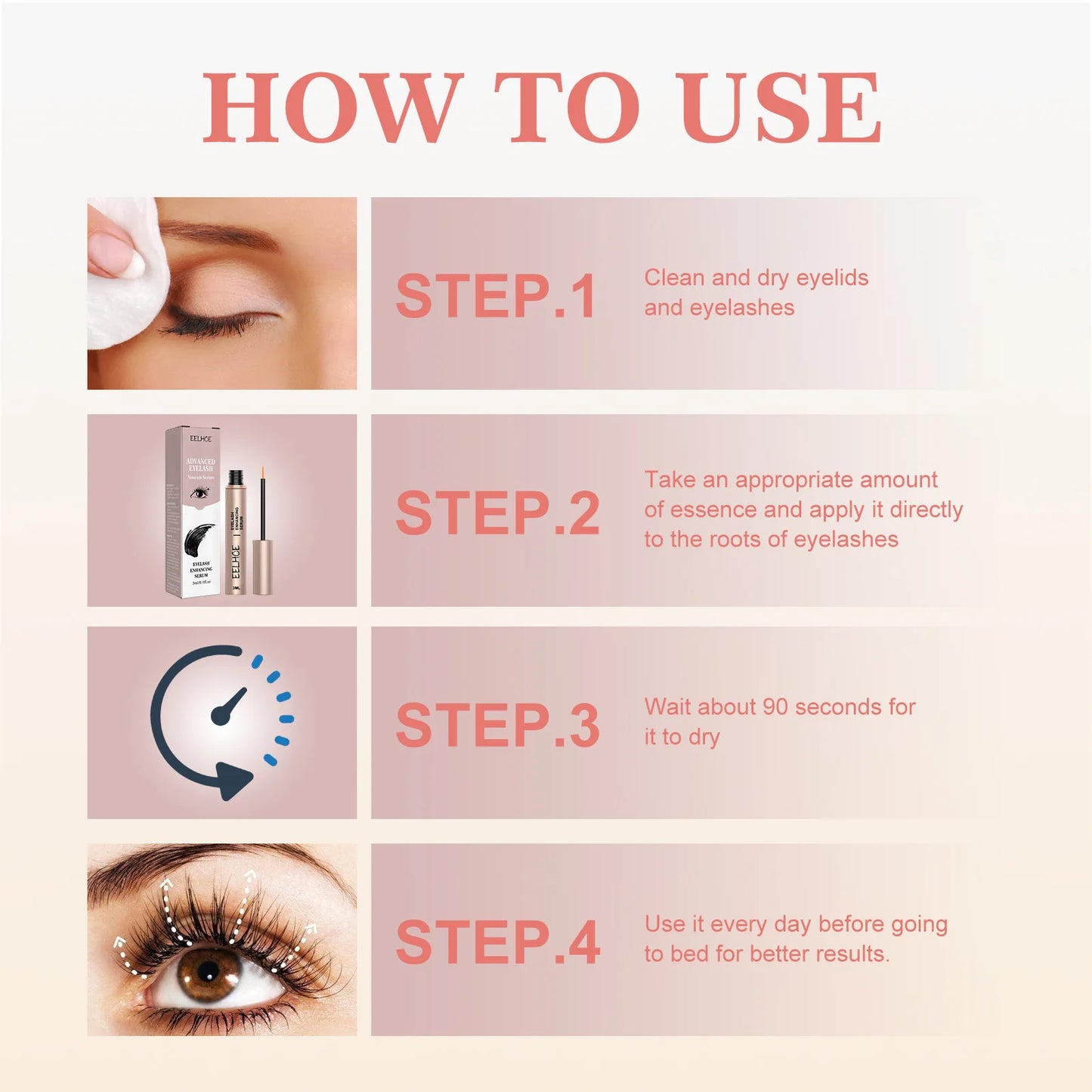 EELHOE Eyelash Growth Serum – Lengthening & Thickening, 3ml